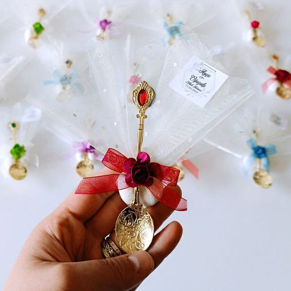 Nikah Şekeri Hediyeliği Metal Döküm Kaşık Magnet Nks-149A
