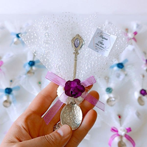 Nikah Şekeri Hediyeliği Metal Döküm Kaşık Magnet Nks-149G