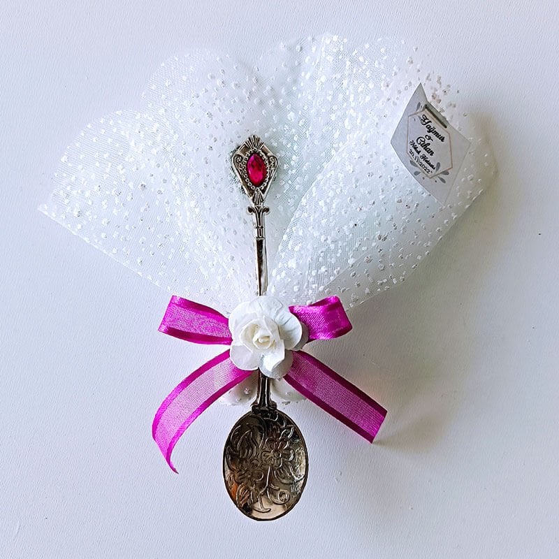Nikah Şekeri Hediyeliği Metal Döküm Kaşık Magnet Nks-149G