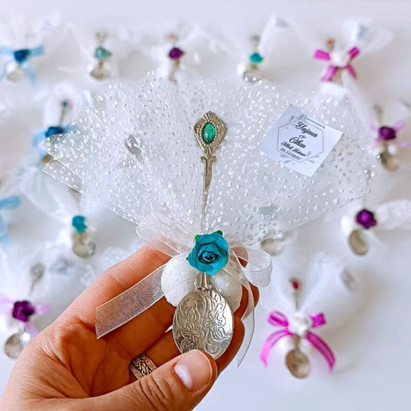 Nikah Şekeri Hediyeliği Metal Döküm Kaşık Magnet Nks-149G