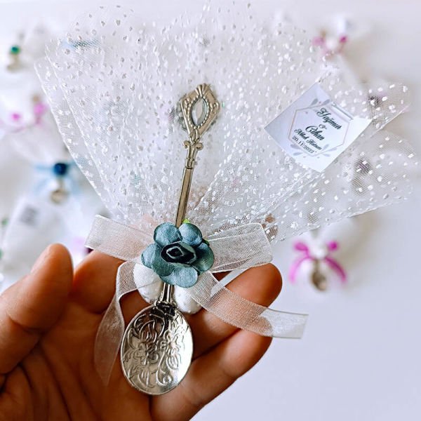 Nikah Şekeri Hediyeliği Metal Döküm Kaşık Magnet Nks-149G
