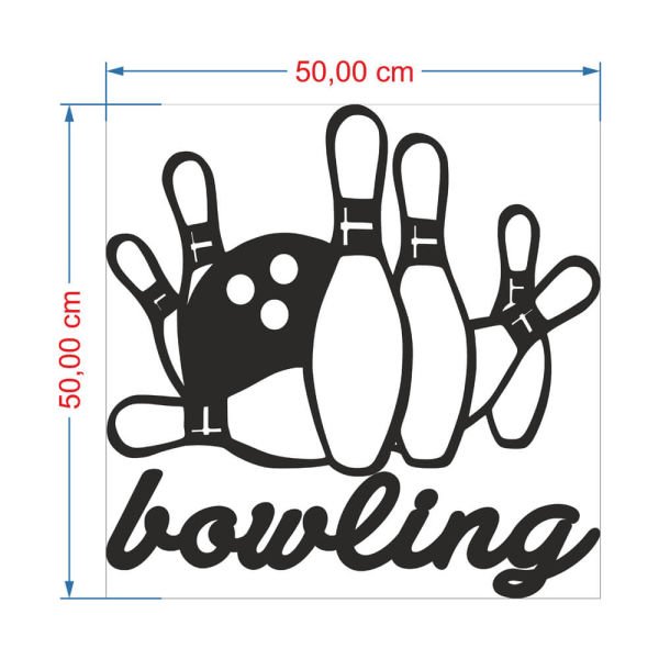 MDF Tablo Dekoratif Bowling MDF-21 50x50 cm - 3mm