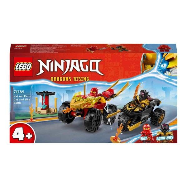 LEGO NINJAGO Kai ve Ras'ın Araba ve Motosiklet Savaşı LNG-71789 Oyuncak Seti