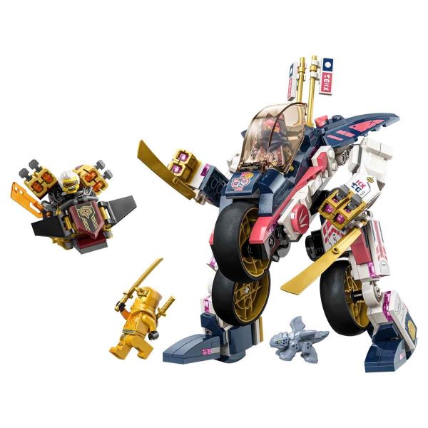 LEGO NINJAGO Sora'nın Dönüşen Robot Motosiklet Yarışçısı LNG-71792 Oyuncak Seti