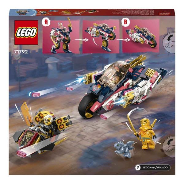 LEGO NINJAGO Sora'nın Dönüşen Robot Motosiklet Yarışçısı LNG-71792 Oyuncak Seti