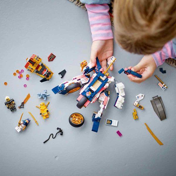 LEGO NINJAGO Sora'nın Dönüşen Robot Motosiklet Yarışçısı LNG-71792 Oyuncak Seti