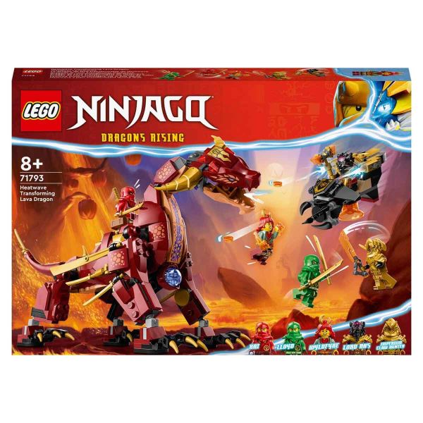 LEGO NINJAGO Heatwave Dönüşen Lav Ejderhası LNG-71793 Oyuncak Seti