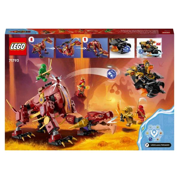 LEGO NINJAGO Heatwave Dönüşen Lav Ejderhası LNG-71793 Oyuncak Seti