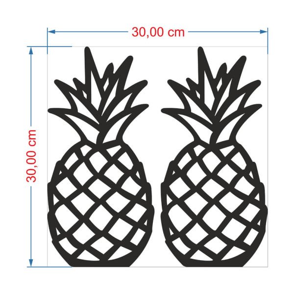 MDF Tablo Dekoratif Ananas MDF-22 30x30 cm - 9mm