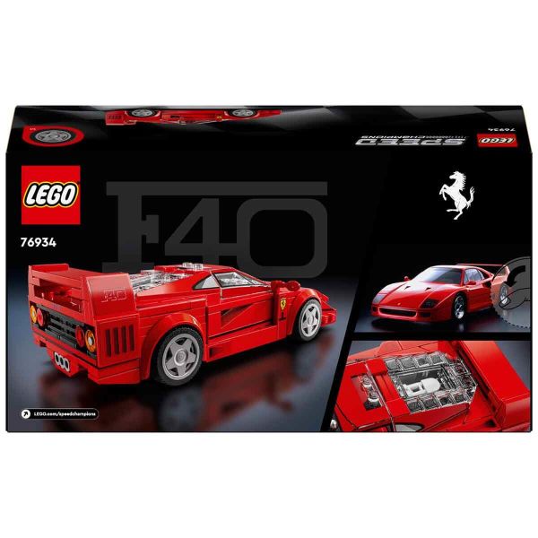 LEGO Speed Champions Ferrari F40 Süper Araba LSP-76934 Oyuncak Araba