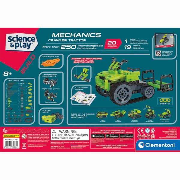 Clementoni Bilim ve Oyun Mekanik Laboratuvarı Crawler Tractor CLM-75064