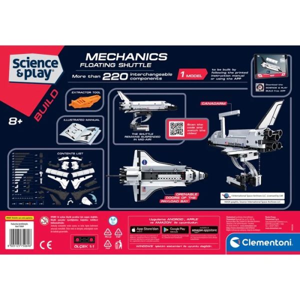 Clementoni Bilim ve Oyun Mekanik Laboratuvarı Nasa Uzay Mekiği CLM-75069