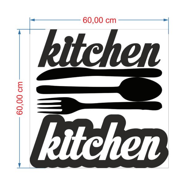 MDF Tablo Dekoratif Kitchen MDF-25 60x60 cm - 9mm