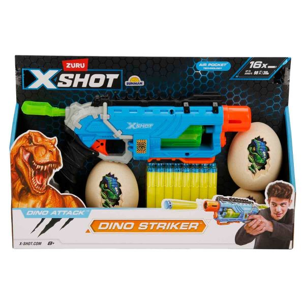 X-Shot Dino Attack Dino Striker Sünger Atan Silah 32 cm Zuru-4860