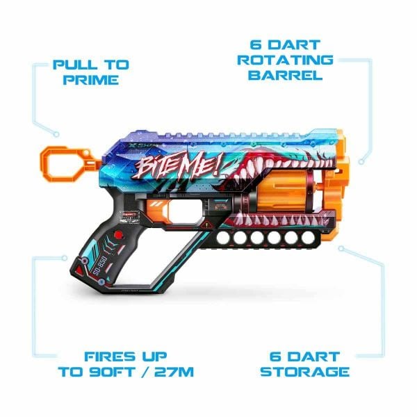 X-Shot Skins Griefer 12 Mermili Sünger Atan Silah 32 cm Shark Thrasher Zr-36561C