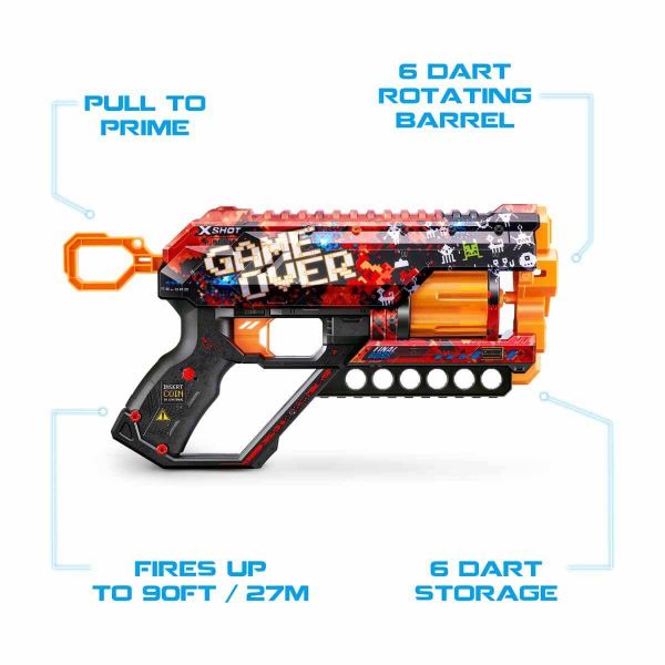 X-Shot Skins Griefer 12 Mermili Sünger Atan Silah 32 cm Game Over Zr-36561E