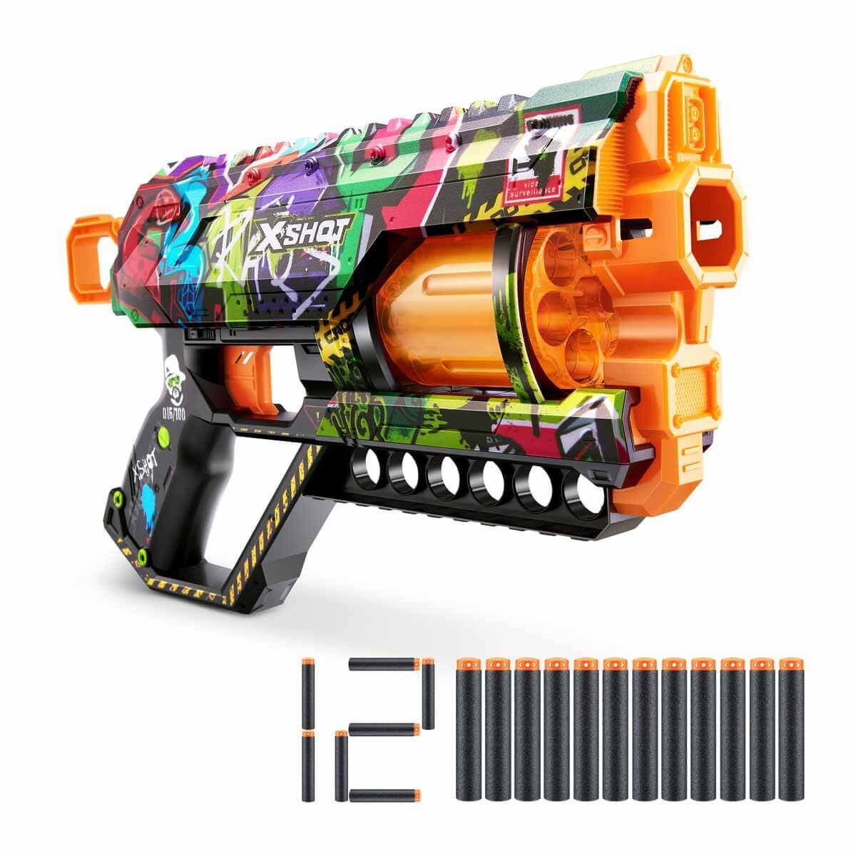 X-Shot Skins Griefer 12 Mermili Sünger Atan Silah 32 cm Graffiti Zr-36561F