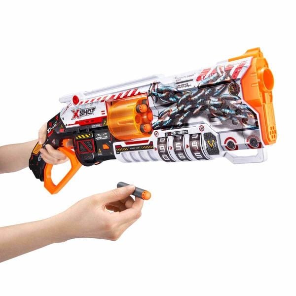 X-Shot Skins Lock Blaster 16 Mermili Sünger Atan Silah 56 cm Zr-36606