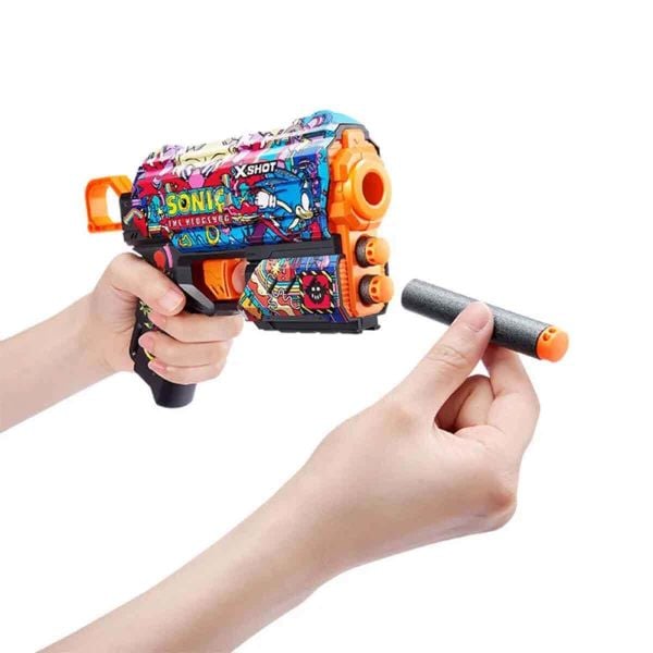 X-Shot Skins Flux Sonic The Hedgehog Sünger Atan Silah 21 cm Robotnik Zr-36648C