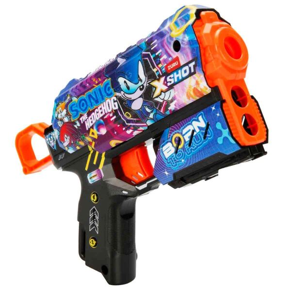 X-Shot Skins Flux Sonic The Hedgehog Sünger Atan Silah 21 cm Super Speed Zr-36648D