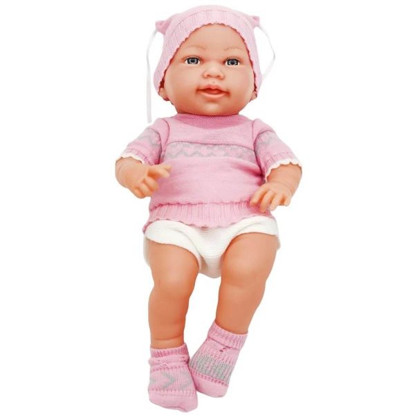 Şeyma Bebek Gülkurusu renk Triko Kıyafetli 40 cm Et Bebek GLT1102