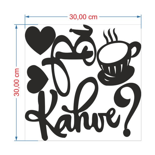 MDF Tablo Dekoratif Bi Kahve MDF-29 30x30 cm - 3mm