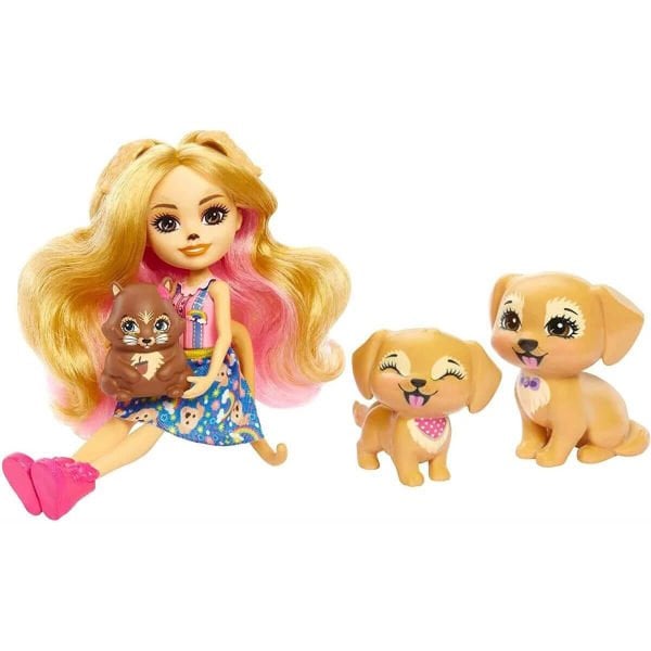 Enchantimals Aile Serileri Oyun Seti GJX43 Gerika Golden Retriever Family