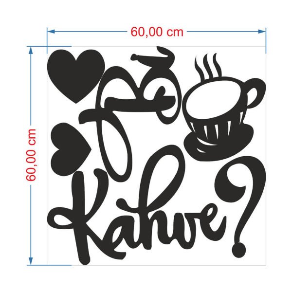 MDF Tablo Dekoratif Bi Kahve MDF-29 60x60 cm - 9mm