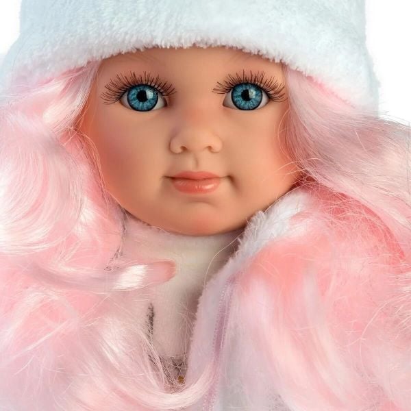 Llorens Lalka Elena 35 cm Pembe Saçlı Oyuncak Bebek MG-53537