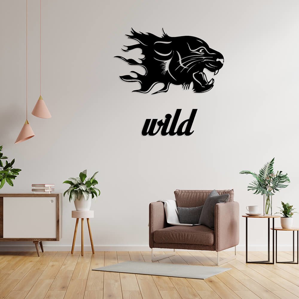 MDF Tablo Dekoratif Panter Wild MDF-30 50x50 cm - 3mm