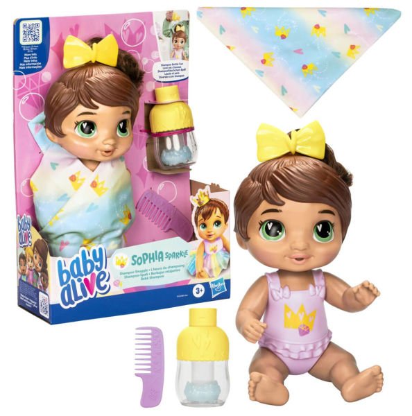 Esmer Bebeğimle Şampuan Eğlencesi Oyuncak Bebek Sophia Seti F9120