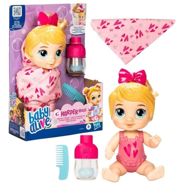 Sarışın Bebeğimle Şampuan Eğlencesi Oyuncak Bebek Harper Seti F9119