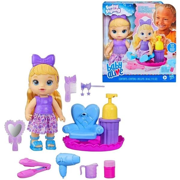 Baby Alive Köpüklü Saç Tasarımı Eğlencesi Oyuncak Bebek Seti F5112
