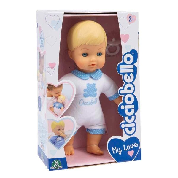 Cicciobello 24 cm Beyaz Tulumlu Yumuş Bebek CCBA6000-B