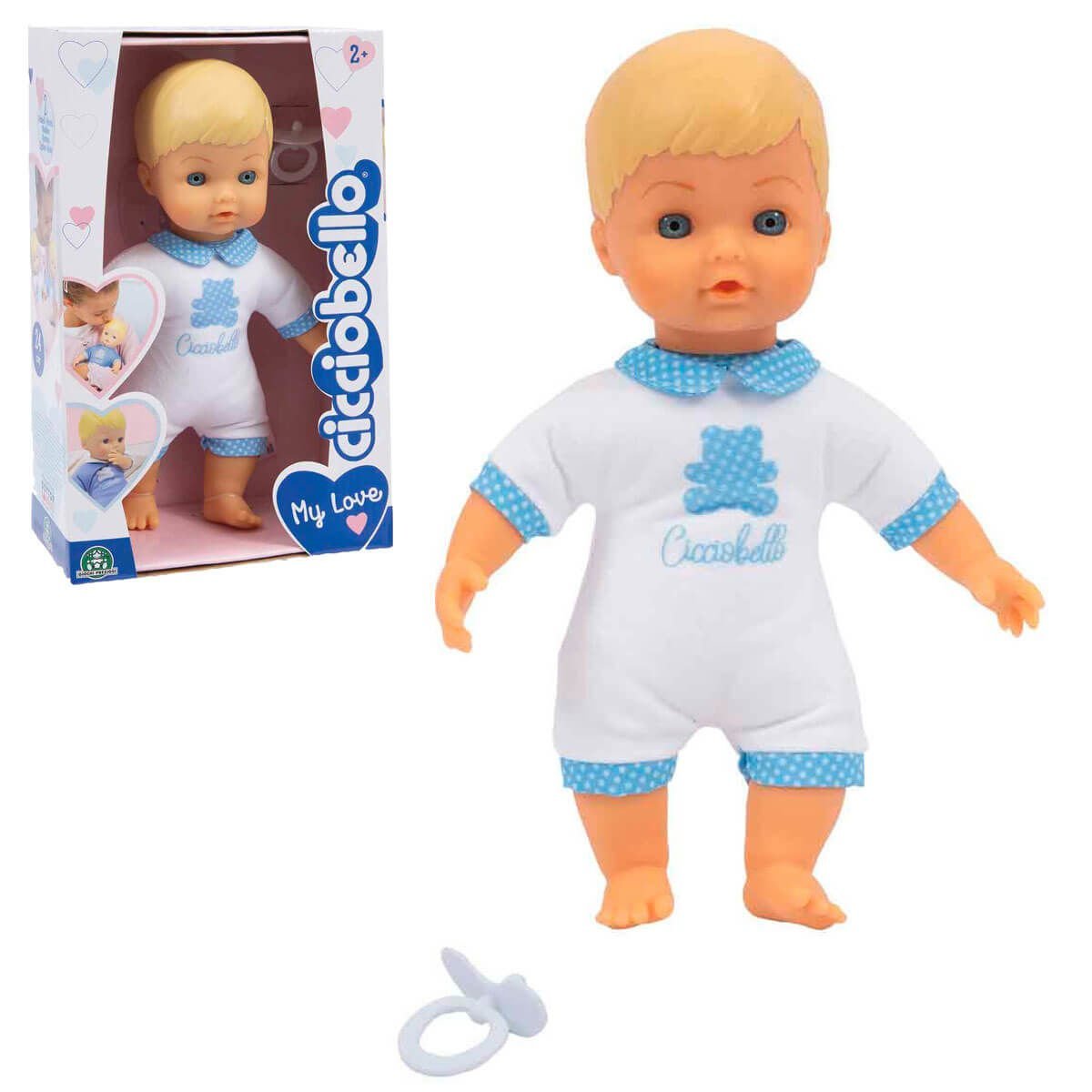 Cicciobello 24 cm Beyaz Tulumlu Yumuş Bebek CCBA6000-B