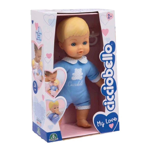 Cicciobello 24 cm Mavi Tulumlu Yumuş Bebek CCBA6000-M