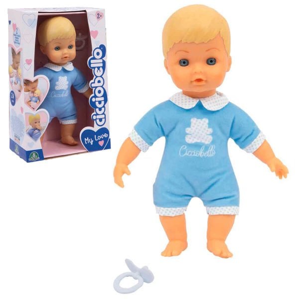 Cicciobello 24 cm Mavi Tulumlu Yumuş Bebek CCBA6000-M