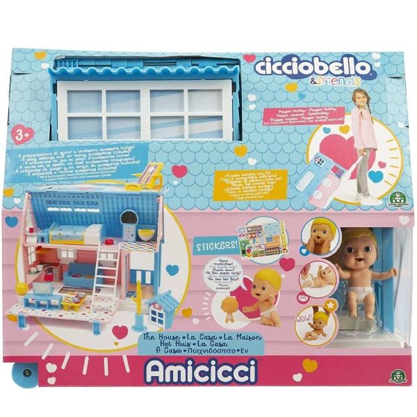 Cicciobello Amiccici Ev Oyun Seti Tekerlekli ve Çekecekli Oyun Evi CC012000