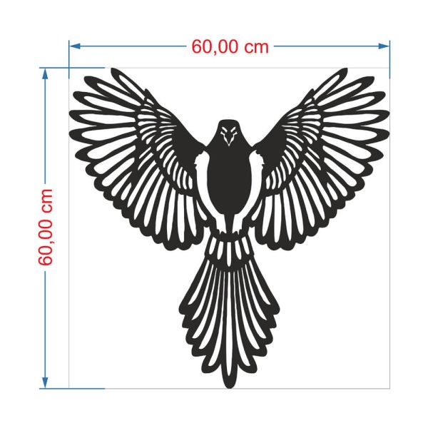MDF Tablo Dekoratif Kartal MDF-35 60x60 cm - 9mm