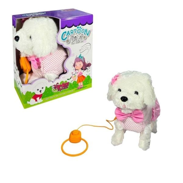 Peluş Oyuncak Tasmalı Havlayan ve Yürüyen Köpek FT-B025