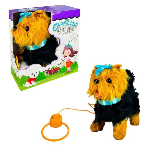 Peluş Oyuncak Tasmalı Havlayan ve Yürüyen Köpek FT-B267