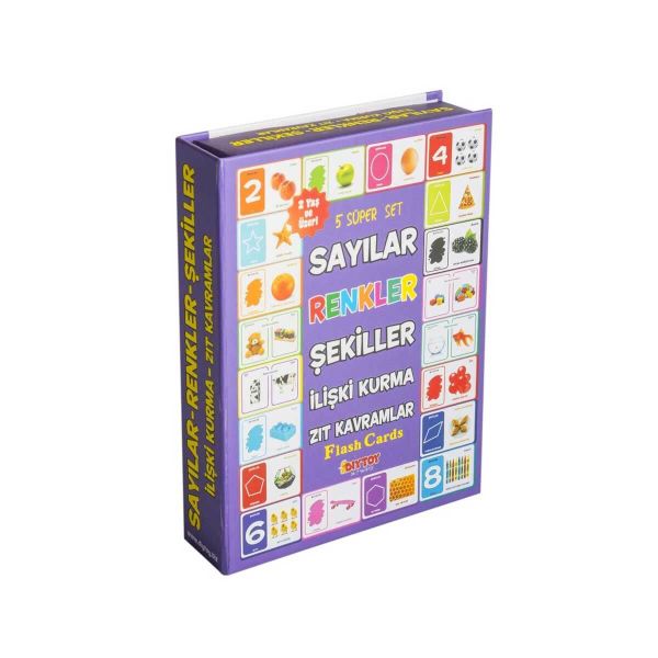 Sayılar Renkler Şekiller İlişki Kurma Zıt Kavramlar 5'li Süper Set DY-1413