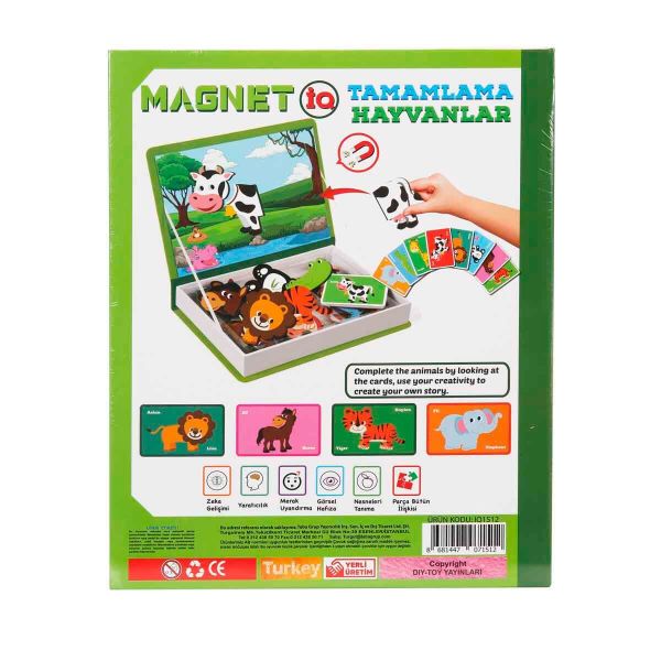 Manyetik Magnet Hayvanlar Tamamlama Oyunu IQ1512