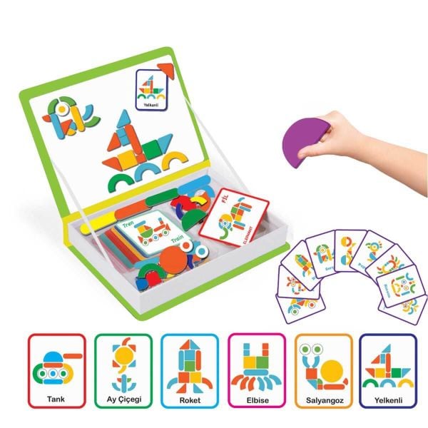 Manyetik Magnet Akıl Oyunları Eğlenceli Parçalar Seti DTY-1543