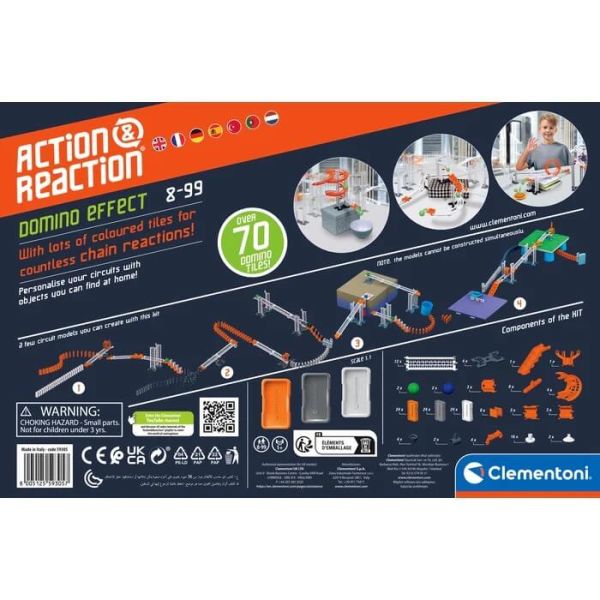 Clementoni Bilim ve Oyun Seti Action Reaction Domino Efekt CLM-59305