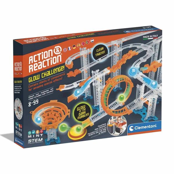 Clementoni Bilim ve Oyun Seti Action Reaction Glow Challenge Işık Efekti CLM-59304