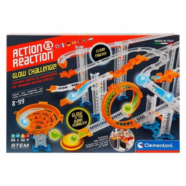 Clementoni Bilim ve Oyun Seti Action Reaction Glow Challenge Işık Efekti CLM-59304