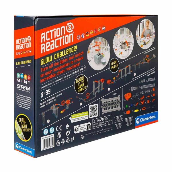 Clementoni Bilim ve Oyun Seti Action Reaction Glow Challenge Işık Efekti CLM-59304