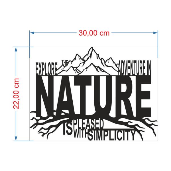 MDF Tablo Dekoratif Nature MDF-37 30x22 cm - 9mm