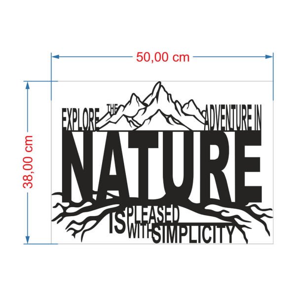 MDF Tablo Dekoratif Nature MDF-37 50x38 cm - 9mm
